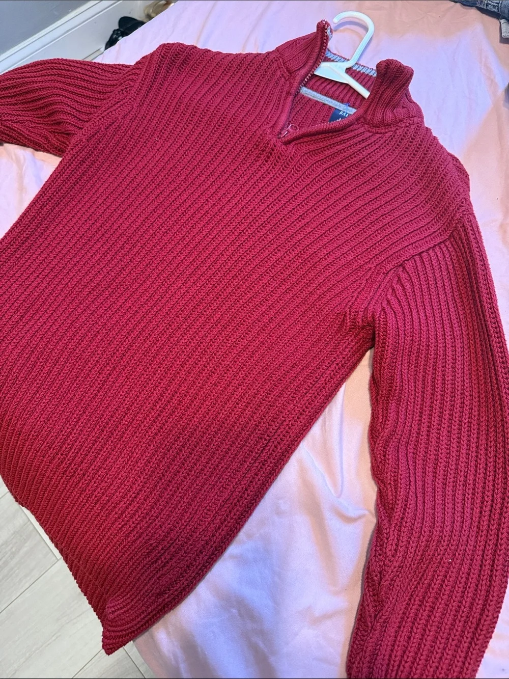 GAP Kids Red Knit Half-Zip Sweater – Girls Size L (10)